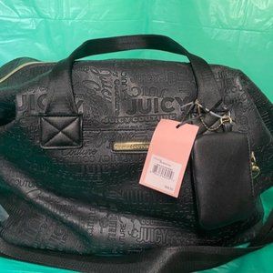 Juicy Couture 20" Weekender Bag in Black - Taffy Word Play
